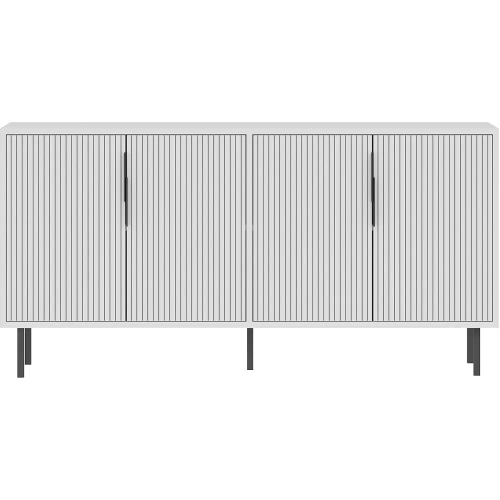 Sideboard Georis Weiss Holz 150 cm 75 cm - Material: Holzwerkstoff - Sideboard