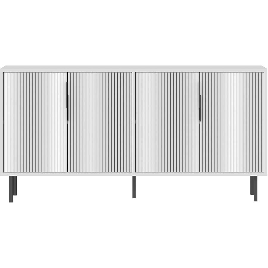 Sideboard Georis Weiss Holz 150 cm 75 cm - Material: Holzwerkstoff - Sideboard