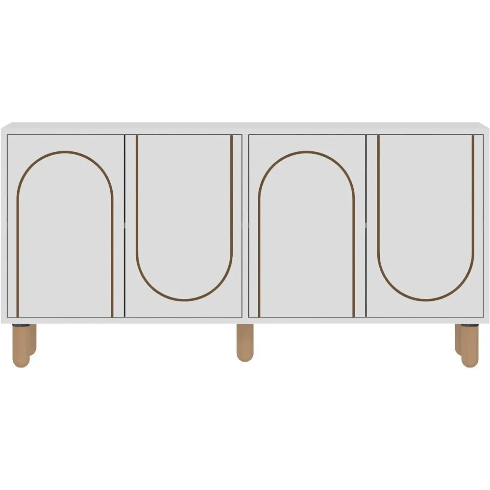 Sideboard Vint Weiss Holz 150 cm 75 cm - Material: Holzwerkstoff - Sideboard