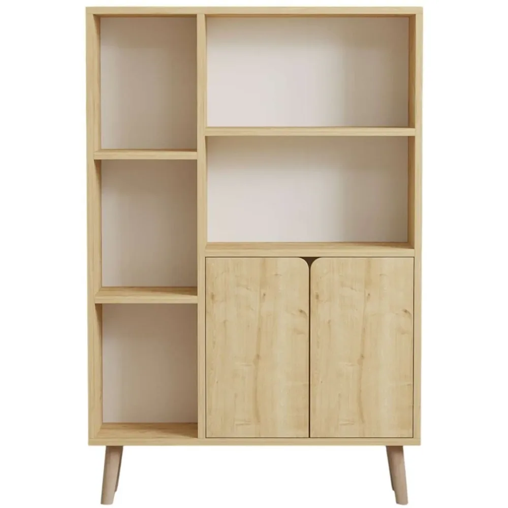 Bücherregal Hylde Braun Holz 80 cm 120 cm - Farbe: eiche - Material: Holzwerkstoff - Bücherregal
