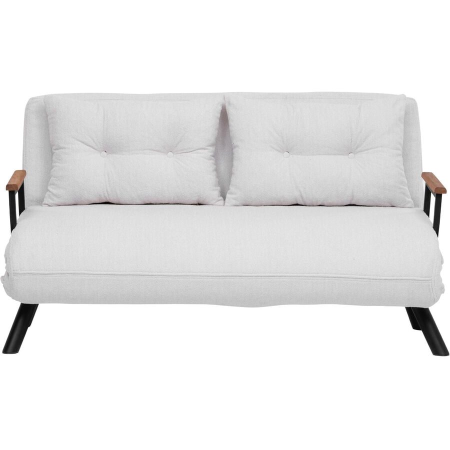 Bettsofa Foldbar Weiss Stoff 133 cm 50 cm - Bettsofa