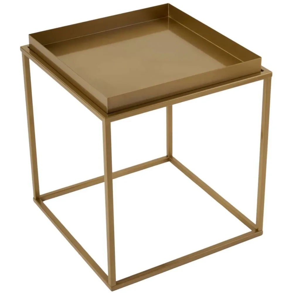 Beistelltisch Blank Gold Metall 45 cm - Beistelltisch