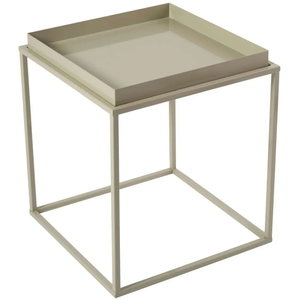 Beistelltisch Blank Braun/Grau Metall 45 cm - Farbe: taupe - Beistelltisch