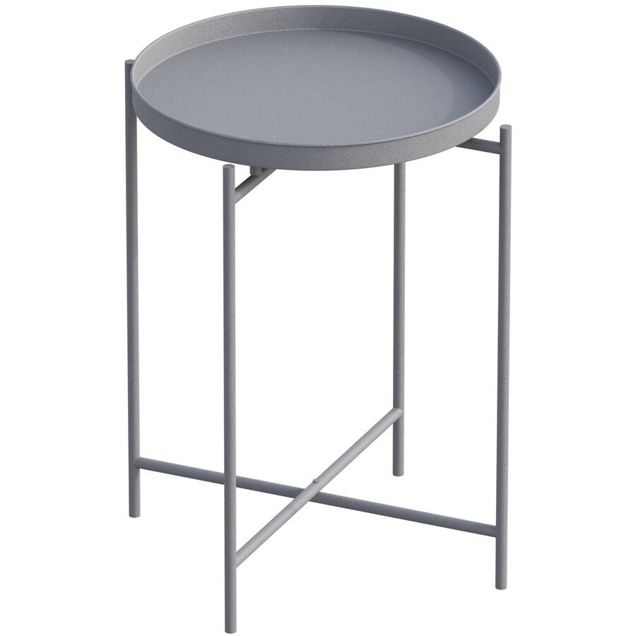 Beistelltisch Blank Grau Metall 46 cm - Beistelltisch