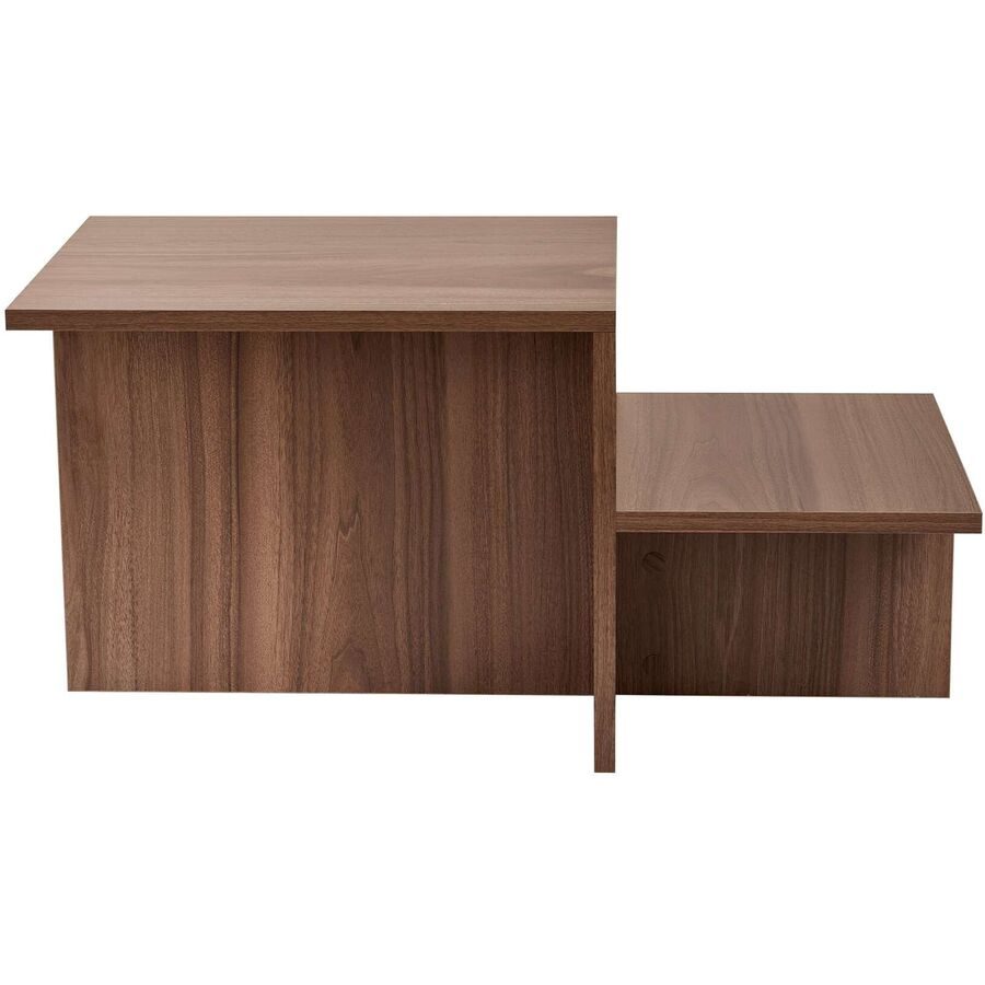 Salontisch Georis Braun Holz 80 cm - Farbe: Walnuss - Material: Holzwerkstoff - Salontisch