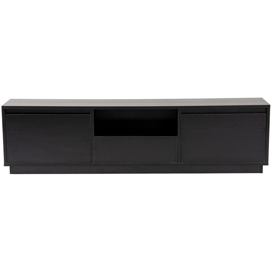 TV-Möbel Georis Schwarz Holz 160 cm 42 cm 29.5 cm - Material: Holzwerkstoff - TV-Möbel