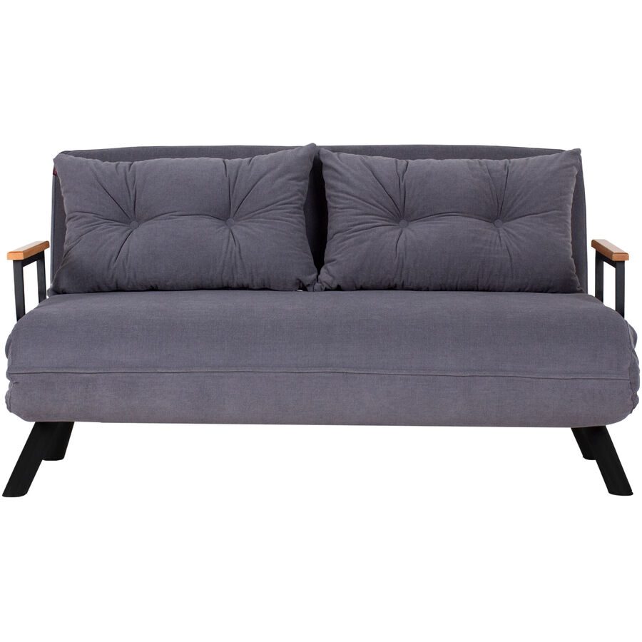 Bettsofa Foldbar Grau Polyester 133 cm 50 cm - Bettsofa