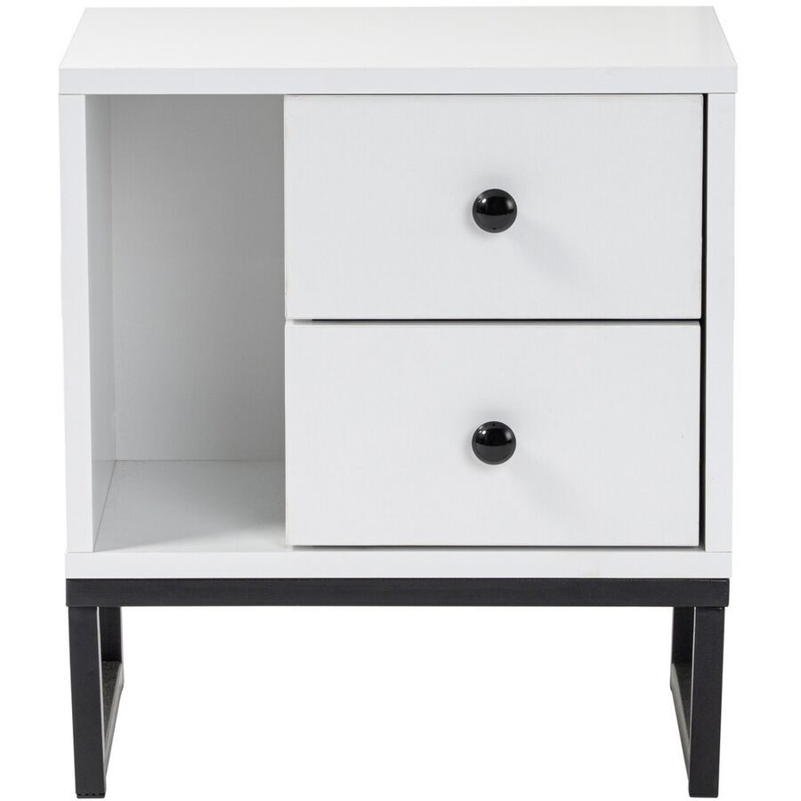 Nachttisch Sovid Weiss Holz 45.2 cm - Material: Holzwerkstoff - Nachttisch