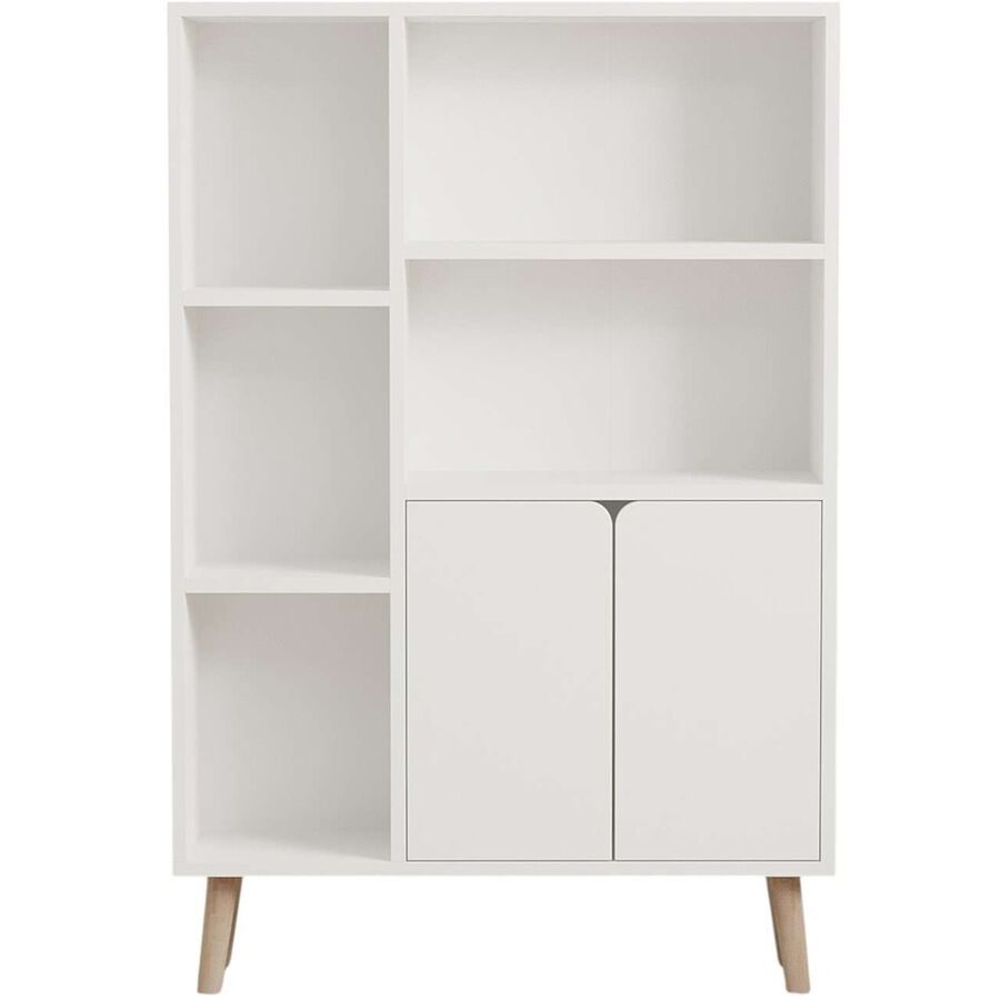 Bücherregal Hylde Weiss Holz 80 cm 120 cm - Material: Holzwerkstoff - Bücherregal