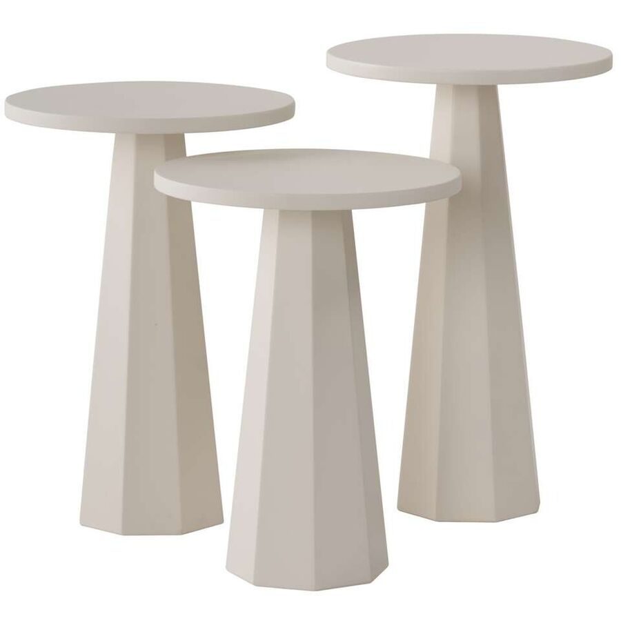 Beistelltisch 3er-Set Georis Weiss MDF 35 cm - Beistelltisch 3er-Set