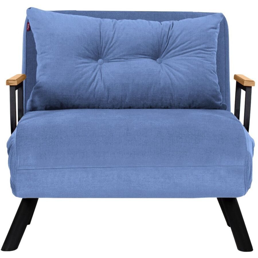 Sessel Foldbar Blau Polyester 78 cm 60 cm Ausziehbar - Sessel