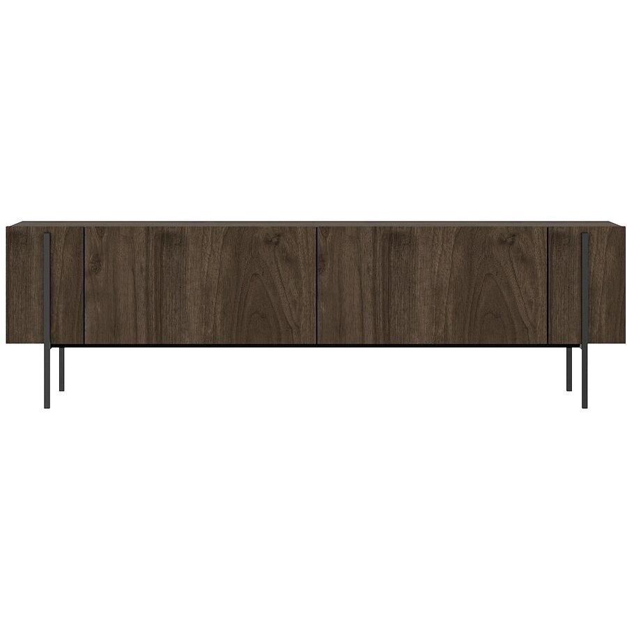 TV-Möbel Hector Braun Holz 160 cm 45.6 cm 31.4 cm - Farbe: Walnuss - Material: Holzwerkstoff - TV-Möbel