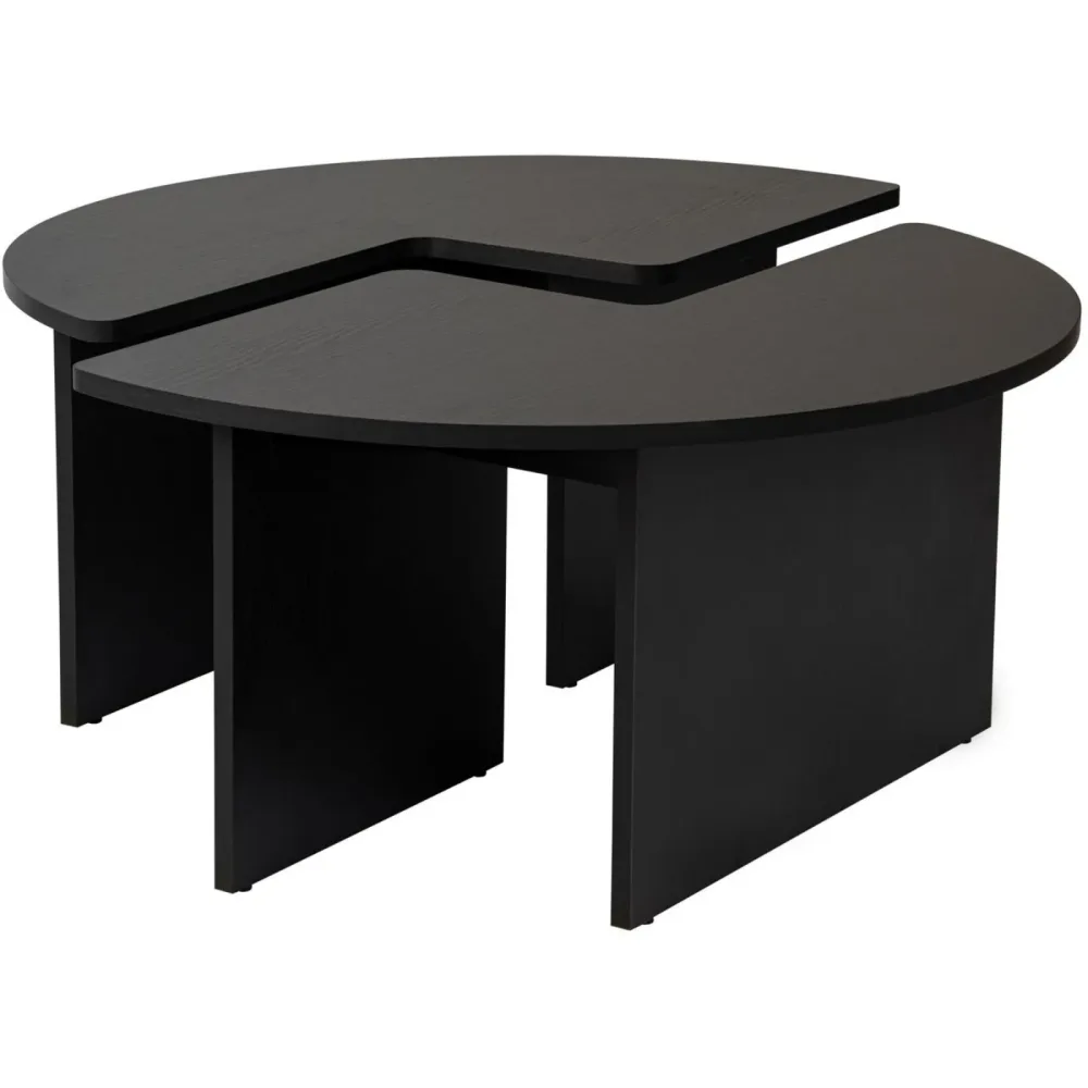 Salontisch Georis Schwarz Holz 90 cm - Material: Holzwerkstoff - Salontisch