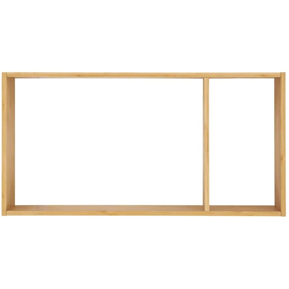 Wandregal Yolira Braun Bambus 70 cm 35.5 cm - Farbe: Nature - Wandregal