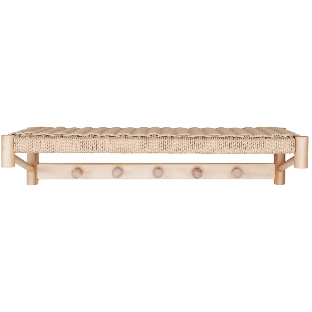 Kleiderhaken Marivo Braun Holz 17 cm - Farbe: Nature - Material: Pappel - Kleiderhaken