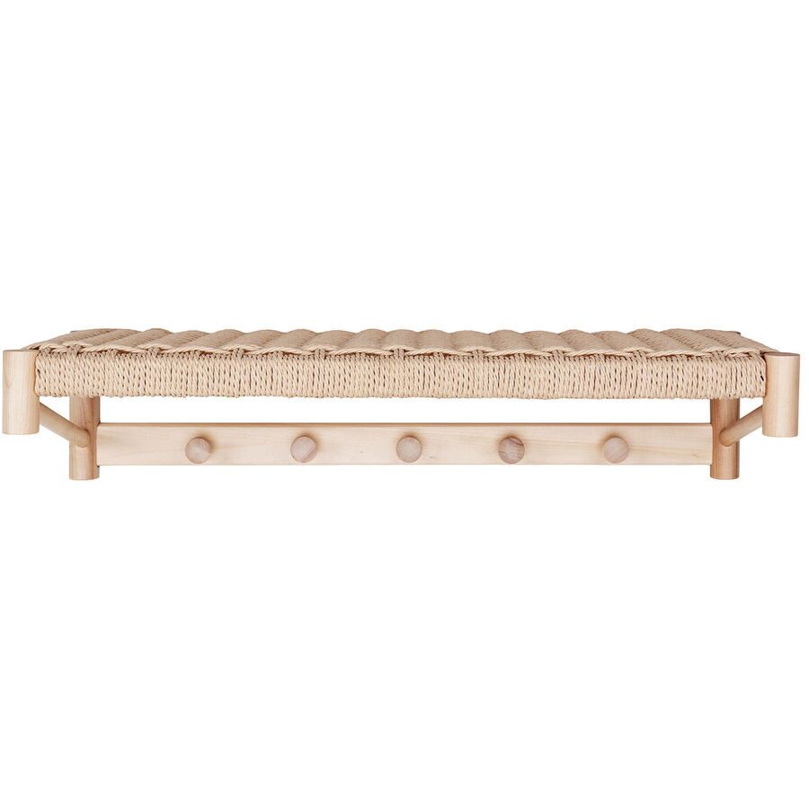 Kleiderhaken Marivo Braun Holz 17 cm - Farbe: Nature - Material: Pappel - Kleiderhaken