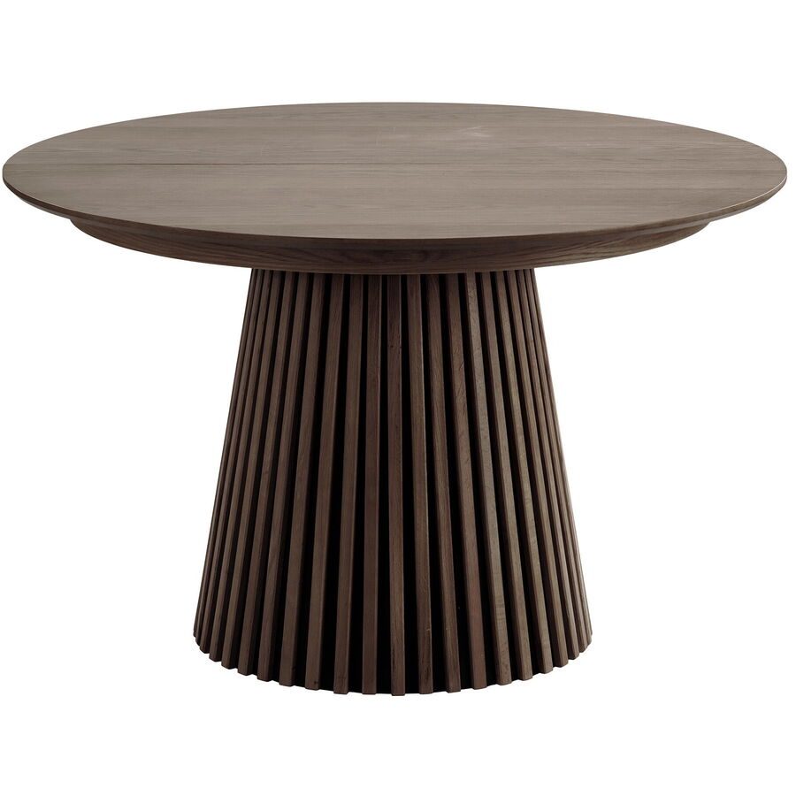 Esstisch ausziehbar Aunira Braun Holz/MDF 120 cm - Farbe: Dunkelbraun - Material: Eiche Furniert, MDF - Esstisch ausziehbar