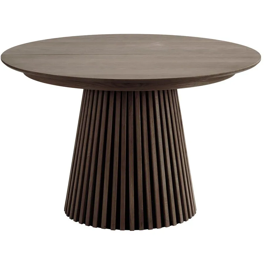 Esstisch ausziehbar Aunira Braun Holz/MDF 120 cm - Farbe: Dunkelbraun - Material: Eiche Furniert, MDF - Esstisch ausziehbar