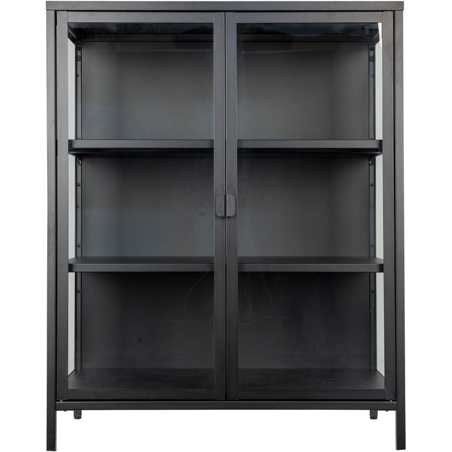 Vitrine Soreva Schwarz Stahl/Glas 80 cm 101 cm 40 cm - Vitrine