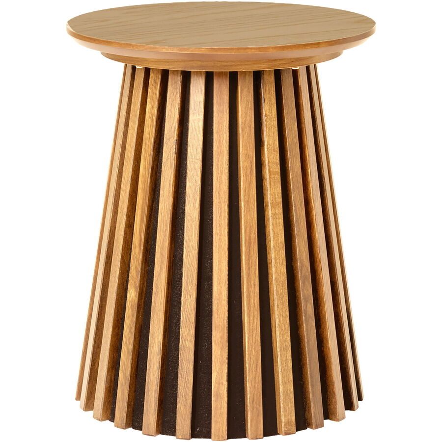 Beistelltisch Aunira Braun Holz/MDF 40 cm - Farbe: eiche - Material: Eiche Furniert, MDF - Beistelltisch