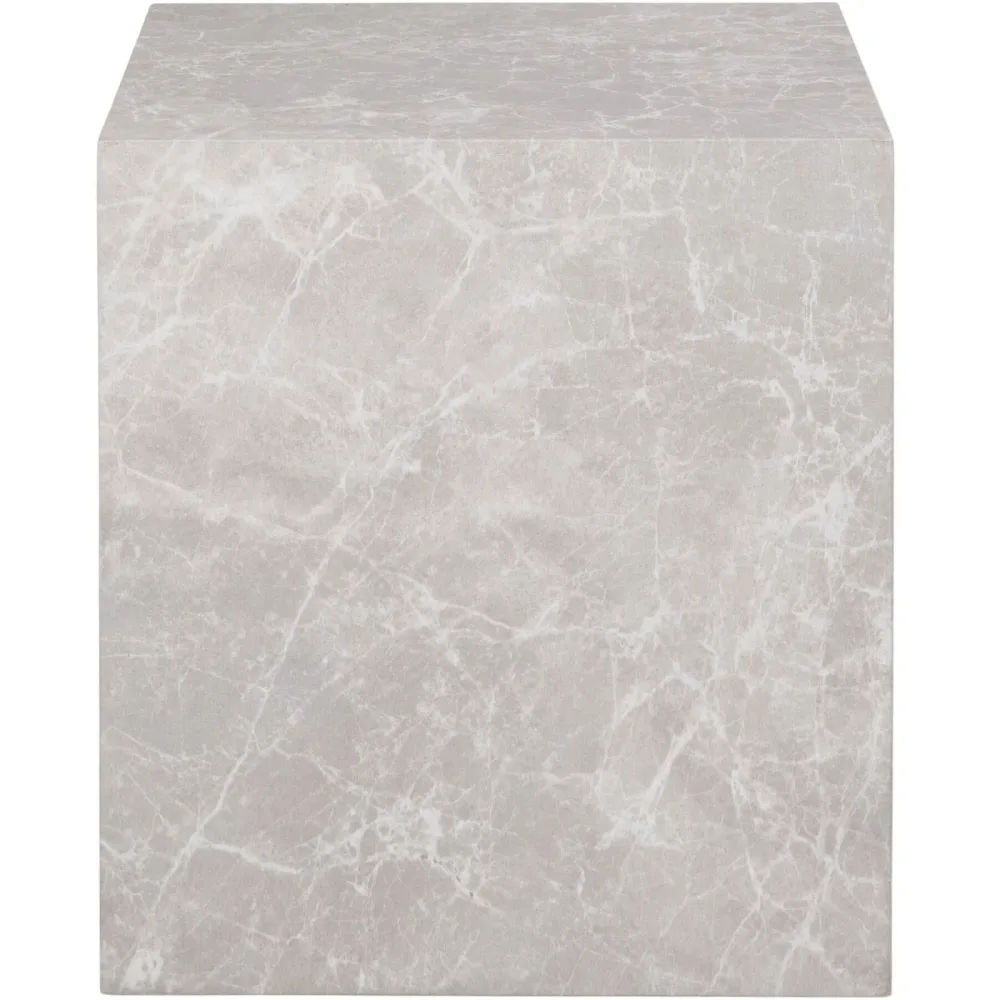 Beistelltisch Zolano Grau Holz 40 cm - Farbe: marmor grau - Material: MDF - Beistelltisch