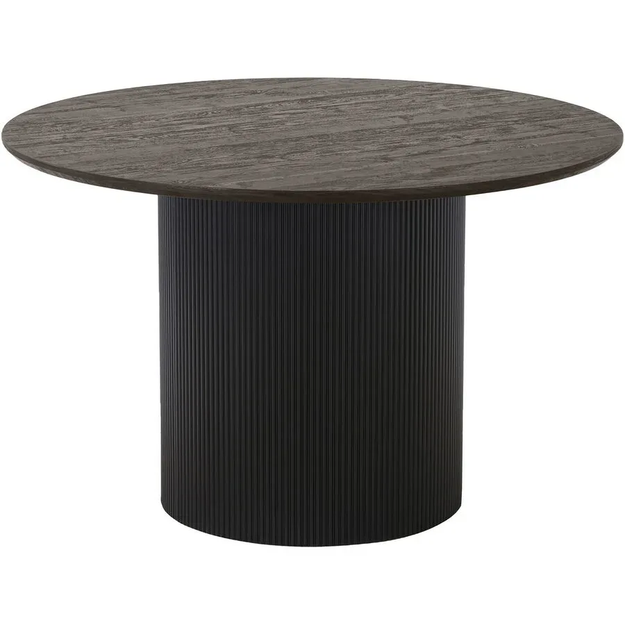 Esstisch rund Belaro Braun MDF/Papier 120 cm - Farbe: Dunkelbraun - Material: MDF, Dekorpapier - Esstisch rund