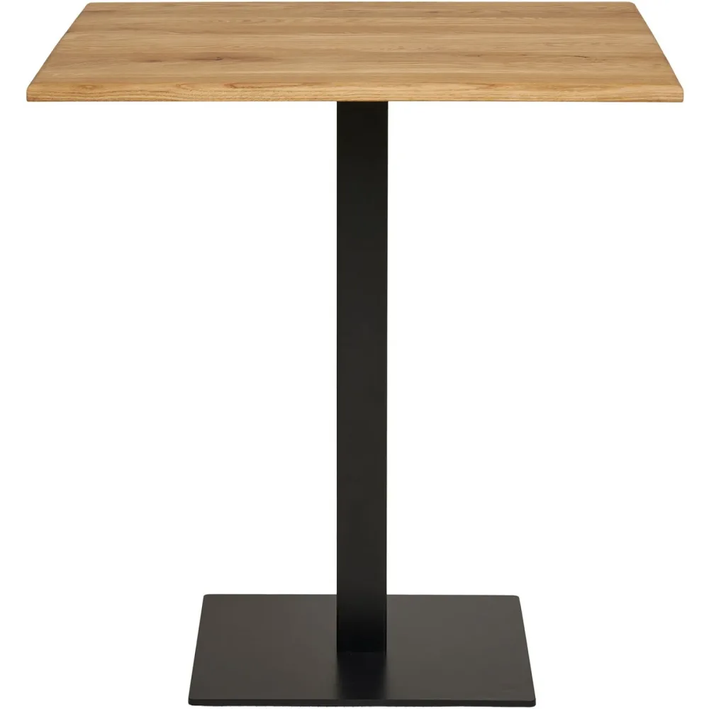 Bistrotisch Ostara Schwarz Metall/Holz 70 cm - Farbe: natur/schwarz - Material: Eiche Natur/Metall - Bistrotisch
