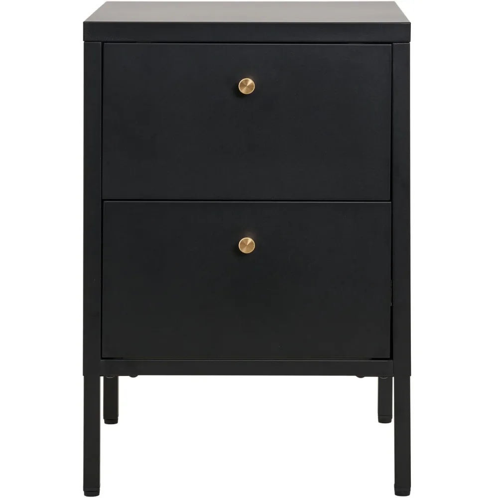 Beistelltisch Tavena Schwarz Stahl 40 cm - Beistelltisch