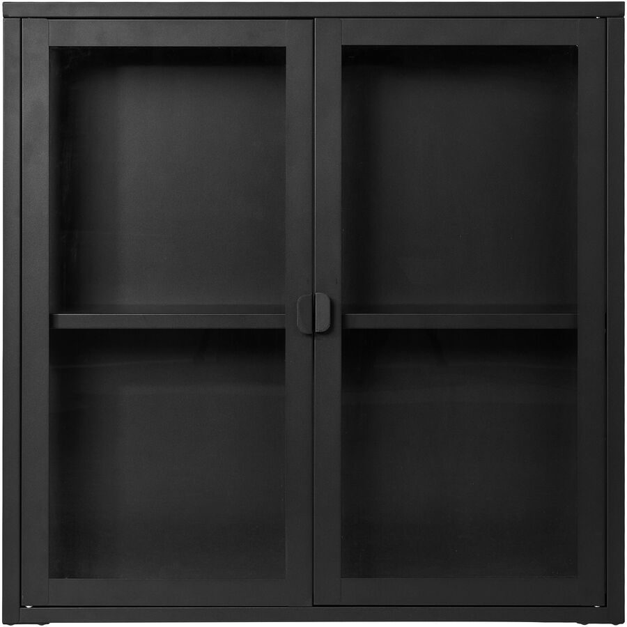 Vitrine Soreva Schwarz Stahl/Glas 80 cm 80 cm 18 cm - Vitrine