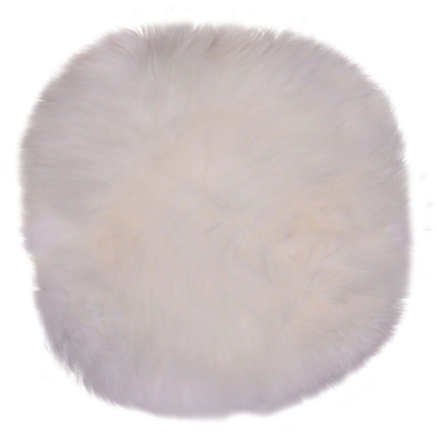 Sitzkissen Qirena Beige Fell 35 cm 35 cm - Farbe: ivory - Material: Lammfell - Sitzkissen