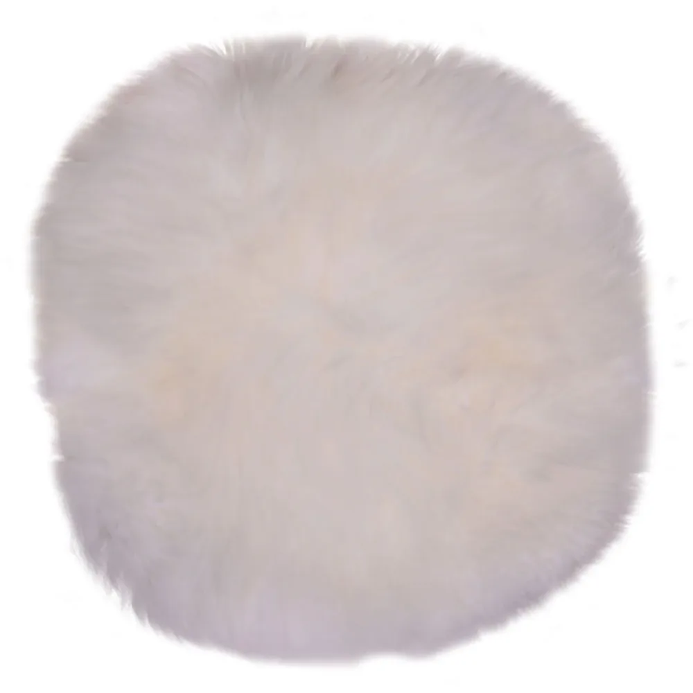 Sitzkissen Qirena Beige Fell 35 cm 35 cm - Farbe: ivory - Material: Lammfell - Sitzkissen