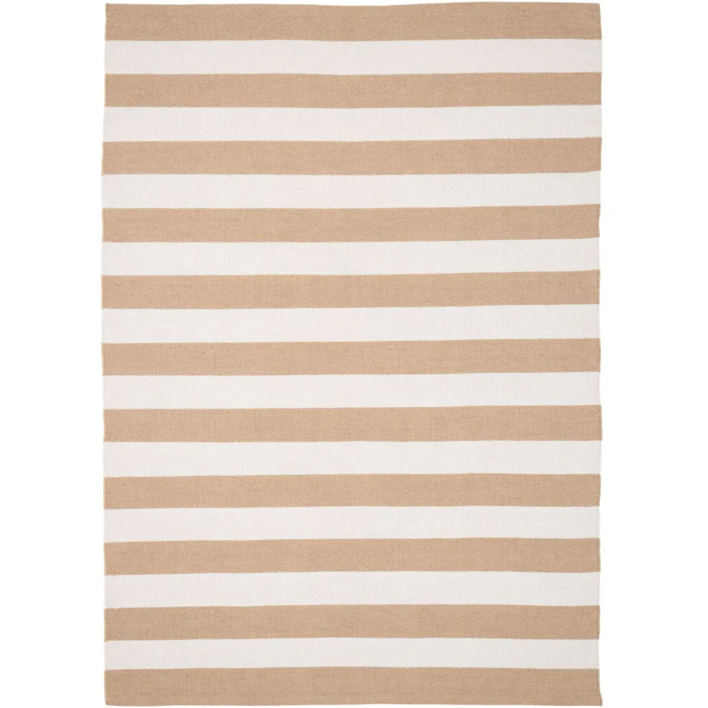 Teppich Vesano Braun/Weiss PET 200 cm 300 cm - Farbe: Weiss/hellbraun - Material: Recyceltes PET - Teppich