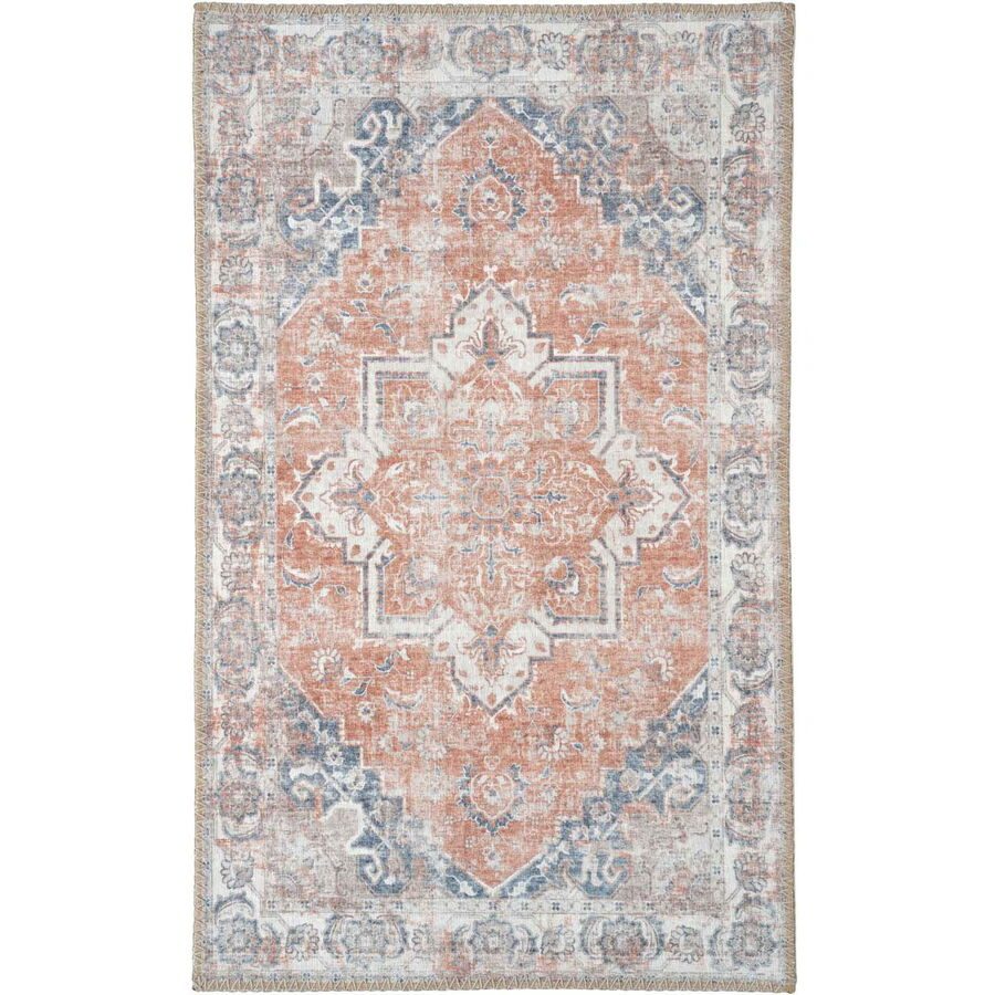 Türvorlage Tivaro Blau/Orange Polyester 50 cm 80 cm - Türvorlage