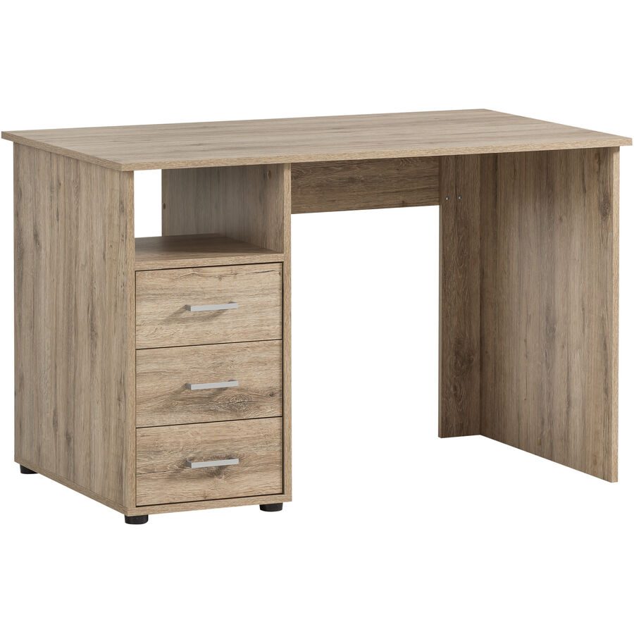 Schreibtisch Neil Braun Holz 116 cm - Farbe: Wildeiche - Material: Holzwerkstoff - Schreibtisch