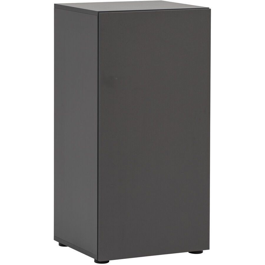 Garderobenschrank Dorla Grau Holz 45.4 cm 92.6 cm 40.6 cm - Farbe: anthrazit - Material: Holzwerkstoff - Garderobenschrank