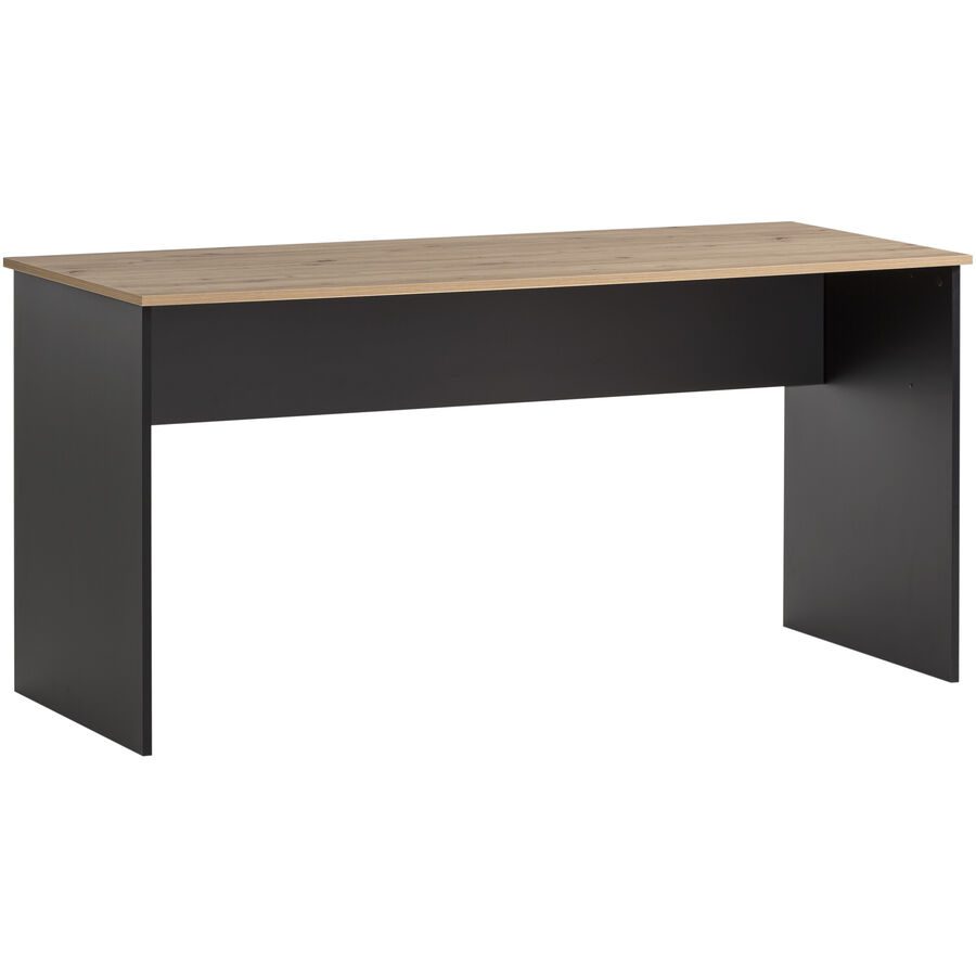 Schreibtisch Nio Schwarz/Braun Holz 150 cm - Farbe: schwarz/Eiche - Material: Holzwerkstoff - Schreibtisch