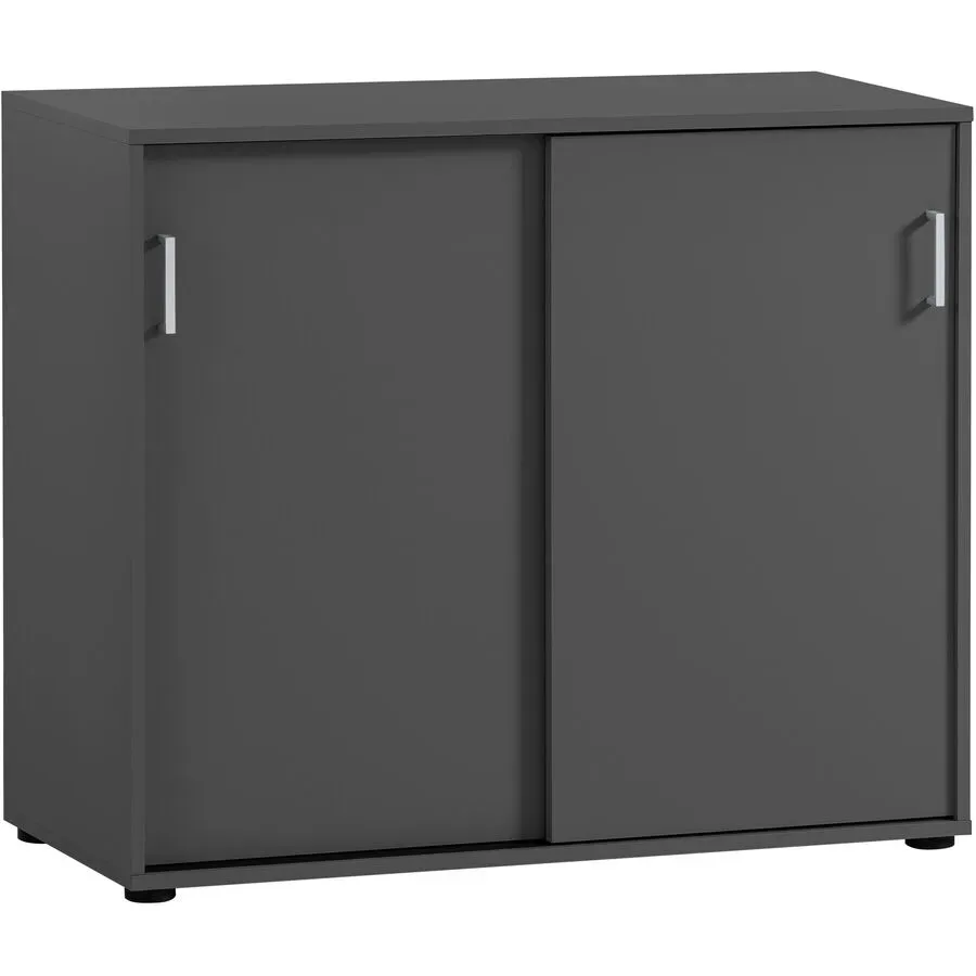 Aktenschrank Neil Grau Holz 100 cm 41 cm 83.6 cm - Farbe: anthrazit - Material: Holzwerkstoff - Aktenschrank