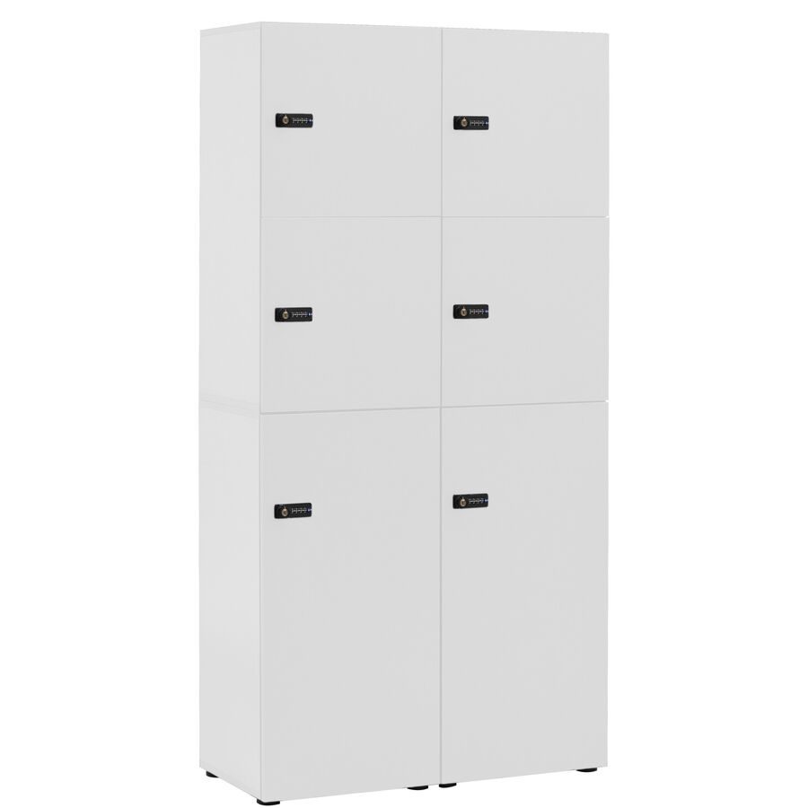 Garderobenschrank Dorla Weiss Holz 90.8 cm 185.2 cm 40.6 cm - Material: Holzwerkstoff - Garderobenschrank