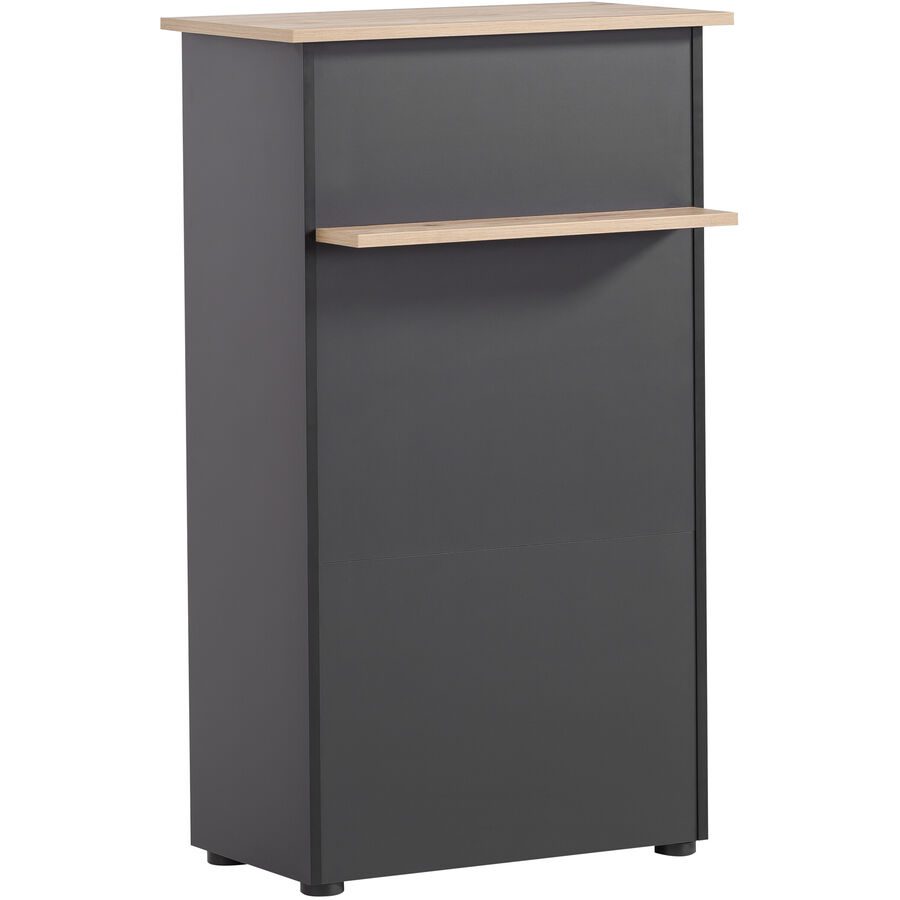 Aktenschrank Welco Schwarz Holz 65.8 cm 44 cm 110.5 cm - Farbe: schwarz/Eiche - Material: Holzwerkstoff - Aktenschrank