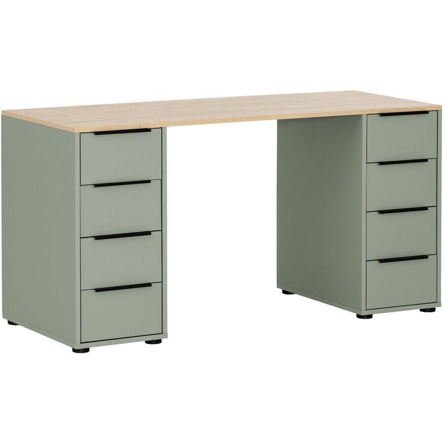 Schreibtisch Almo Grün Holz 140 cm - Material: Holzwerkstoff - Schreibtisch
