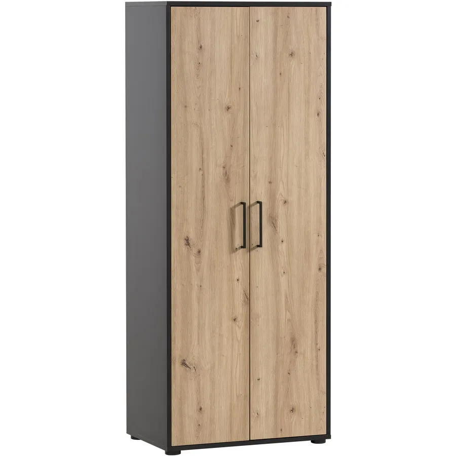 Badezimmerschrank Nio - Farbe: Schwarz - Material: Holzwerkstoff - Badezimmerschrank
