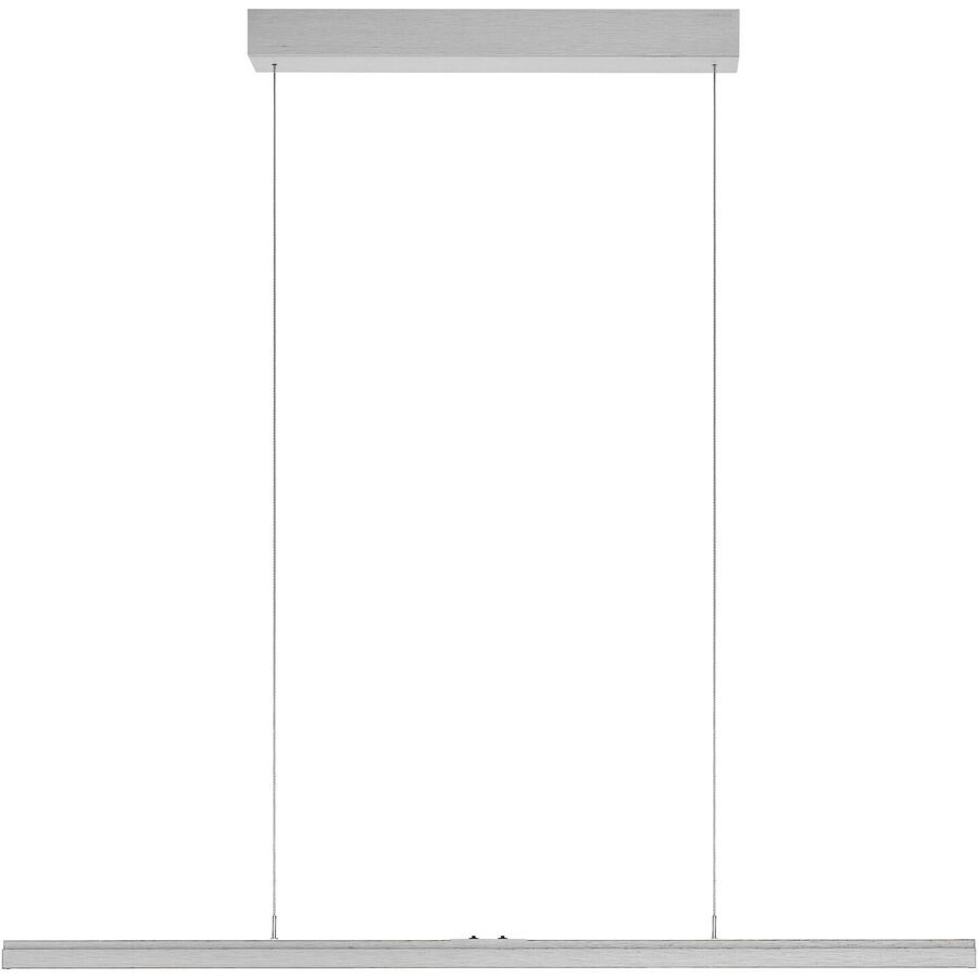 Designer-Pendellampe Bankamp Line X aluminium matt 1 dimmbar - LED - Lichtfarbe: Extra warmweiss - Material: Aluminium/Stahl - Designer-Pendellampe-