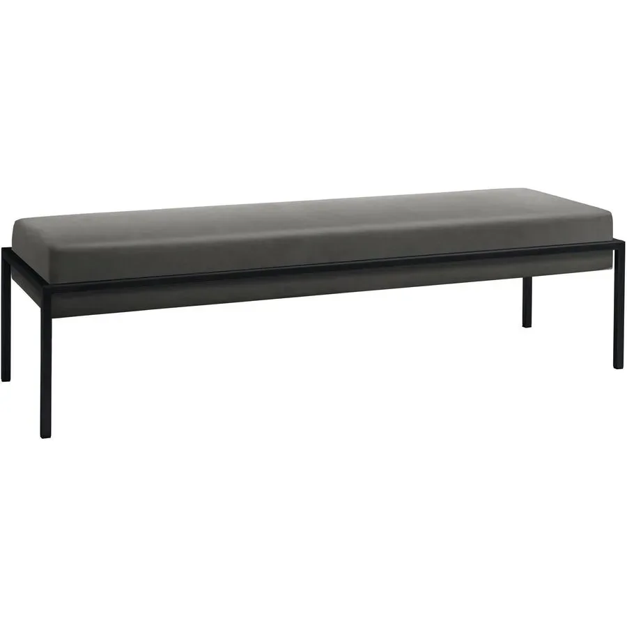 Hasena Bank Pato Grau Stoff 144 cm 38 cm - Farbe: stahl - Bank