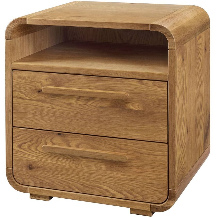 Hasena Nachttisch Presley Braun Holz 50 cm - Farbe: natur - Material: Wildeiche - Nachttisch