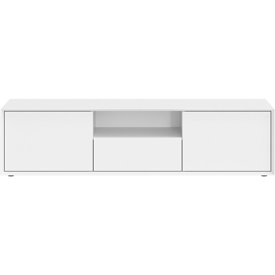 Lowboard Sleek Weiss Holz 179 cm 45 cm - Material: MDF - Lowboard