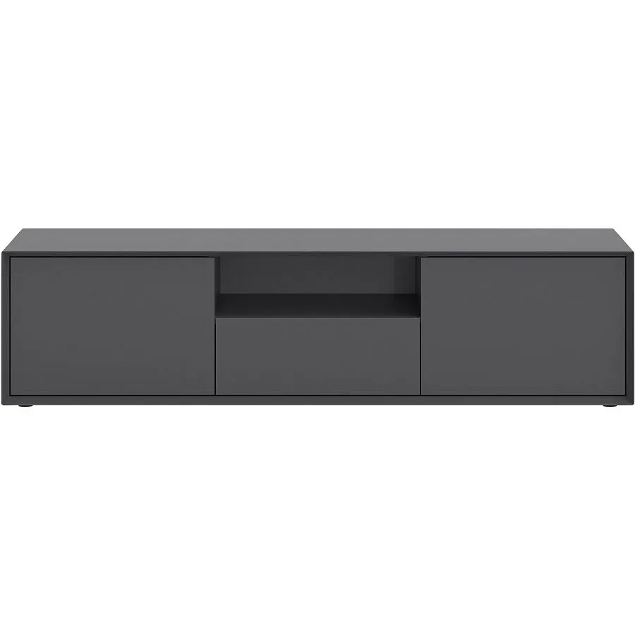 Lowboard Sleek Grau Holz 179 cm 45 cm - Farbe: anthrazit - Material: MDF - Lowboard