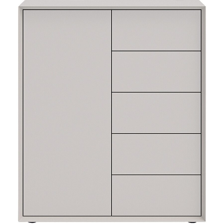 Highboard Sleek Beige MDF 89 cm 104 cm - Farbe: champagne - Highboard