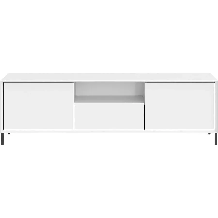 Lowboard Sleek Weiss Holz 179 cm 55 cm 45 cm - Material: MDF - Lowboard