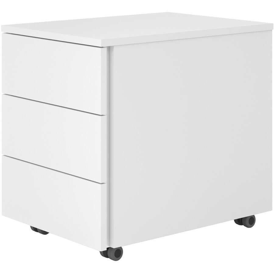 Rollcontainer Office pure Weiss Holz 39.5 cm 51 cm 54.8 cm - Material: Holzwerkstoff - Rollcontainer