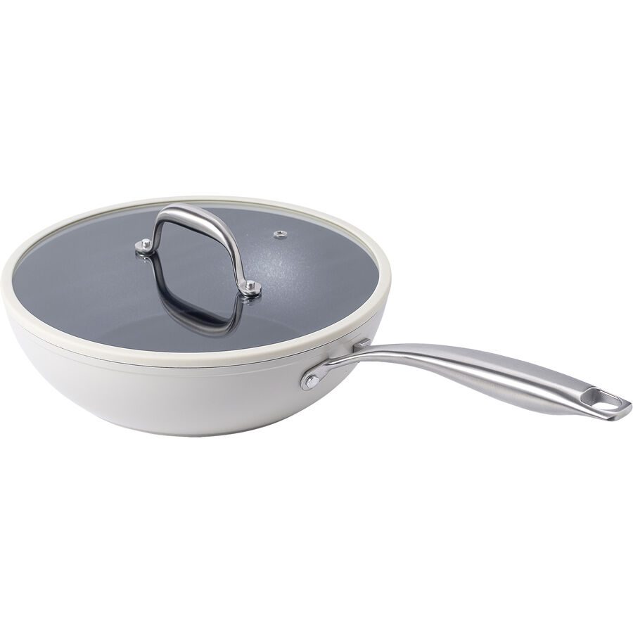 Bratpfanne Colori Weiss Aluminium H7.5 cm D26 cm - Bratpfanne